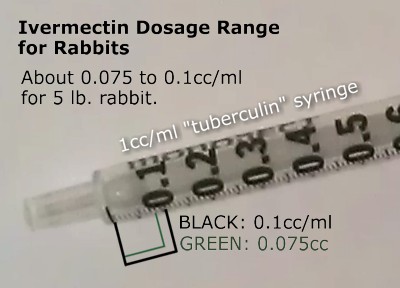 Ivermectin dosage for rabbits